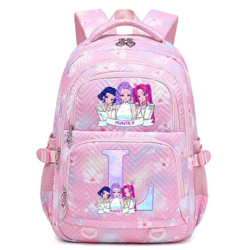 Kpop Anime Aufdruck 26 Buchstaben Rucksack Große Kapazität Mittelschüler Lässige Schultasche