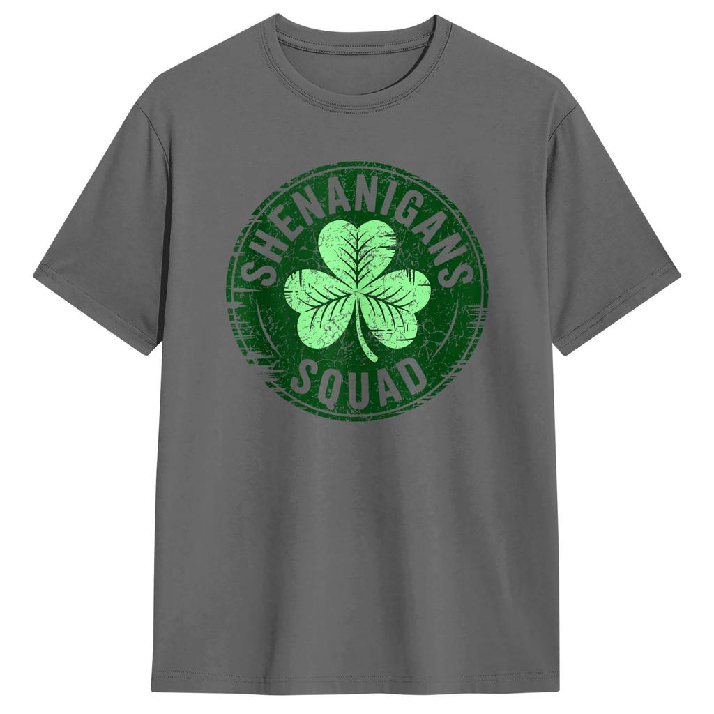 Oversized T Shirt Summer Shenanigans Squad St Patricks Paddys Pattys Day Hip Hop T Shirts Cotton Unisex Casual Hot Sale Clothes
