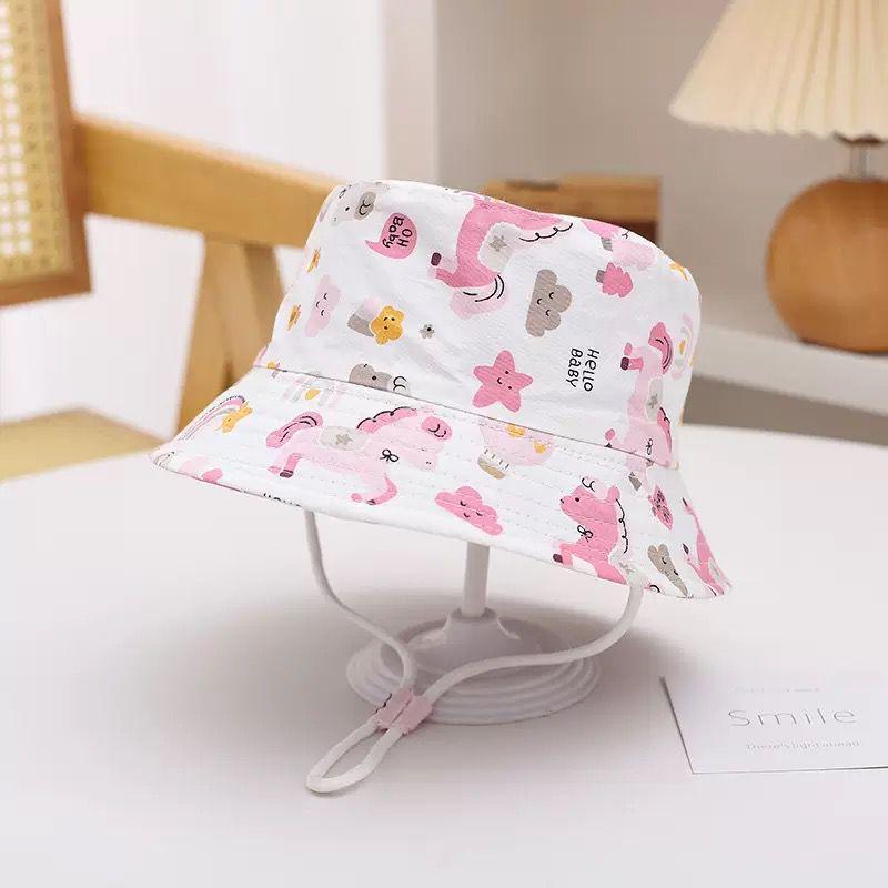 Kids Cartoon Bucket Hat Spring Summer Baby Sun Protection Cap Boys Girls UV Shield Outdoor Beach Fishing Hat