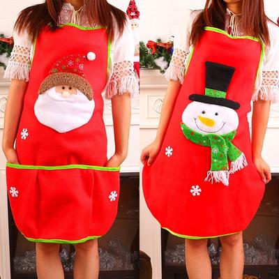 Hochwertige Weihnachtsmann-Schürze, praktischer Küchenlieferant, Hausreinigung, Weihnachts-Schneemann-Schürze