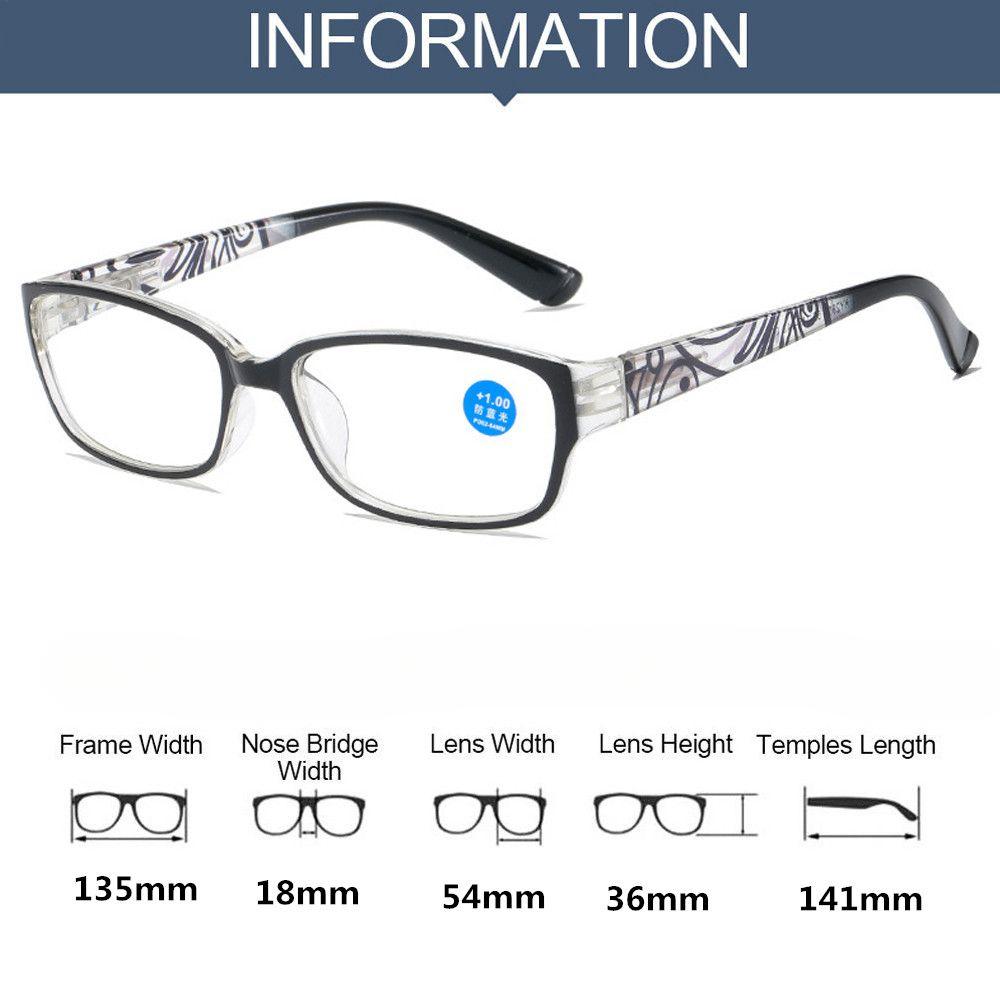 Anti-Blaulicht-Lesebrille für Damen, modischer Druck, Blumenaugen, ultraleichter Augenschutz, Presbyopie-Brille