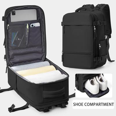 Men's Vacuum Compression Travel Backpack 14 Inch Laptop Backpack Business Large Capacity School Backpack Expand Outdoor Backpack