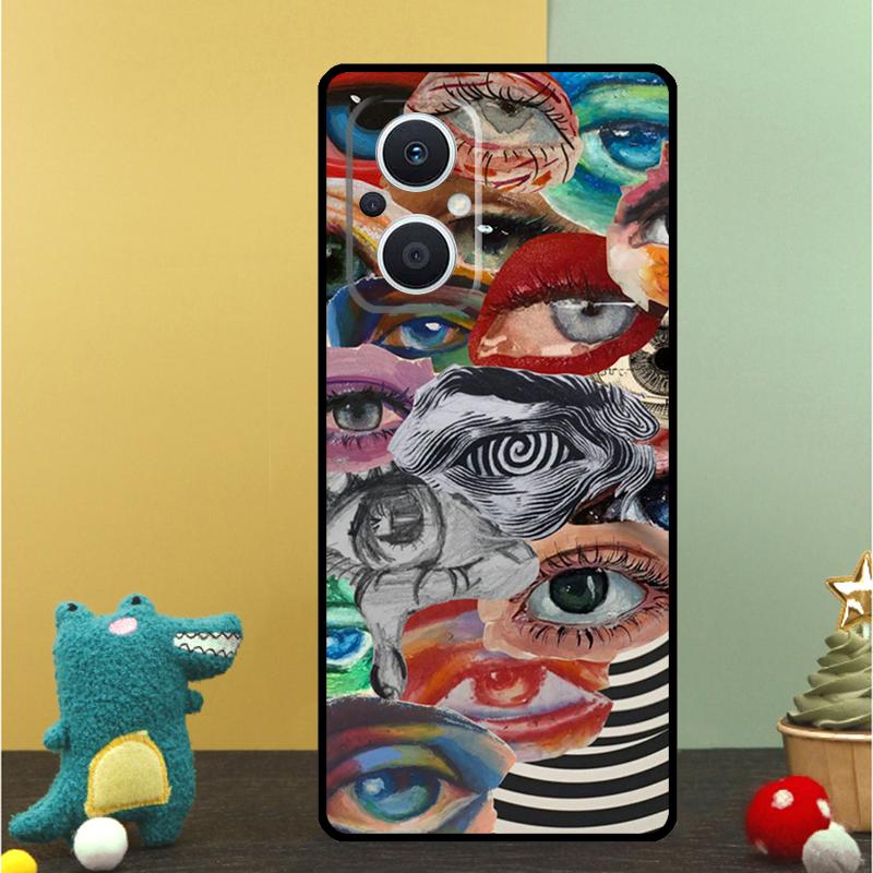 

Чехол Страшное лицо с глазами для OPPO Reno 15 13 10 11 14 Pro 12 F 13F 14F 15F 7 8 Lite OPPO Find X9 X8 X5 Pro OPPO Reno11 Pro
