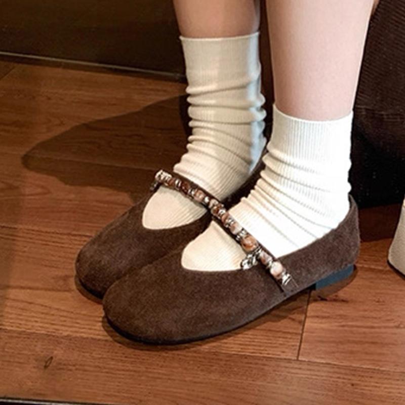 Fashion Loafers Shoes Woman Flats Shallow Fashion Dress Sport Shoes Suede Casual Woman Sandals 2025 Autumn New Designer Chaussure Femme
