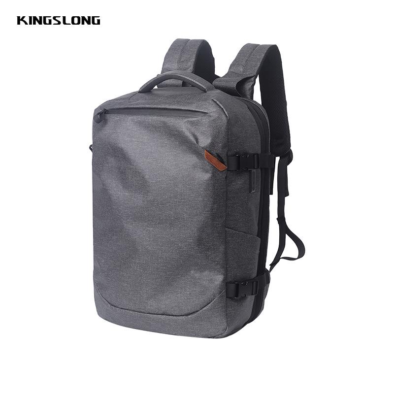 Мужской уличный расширяемый водонепроницаемый рюкзак с эластичными декомпрессионными плечевыми лямками темно-серого