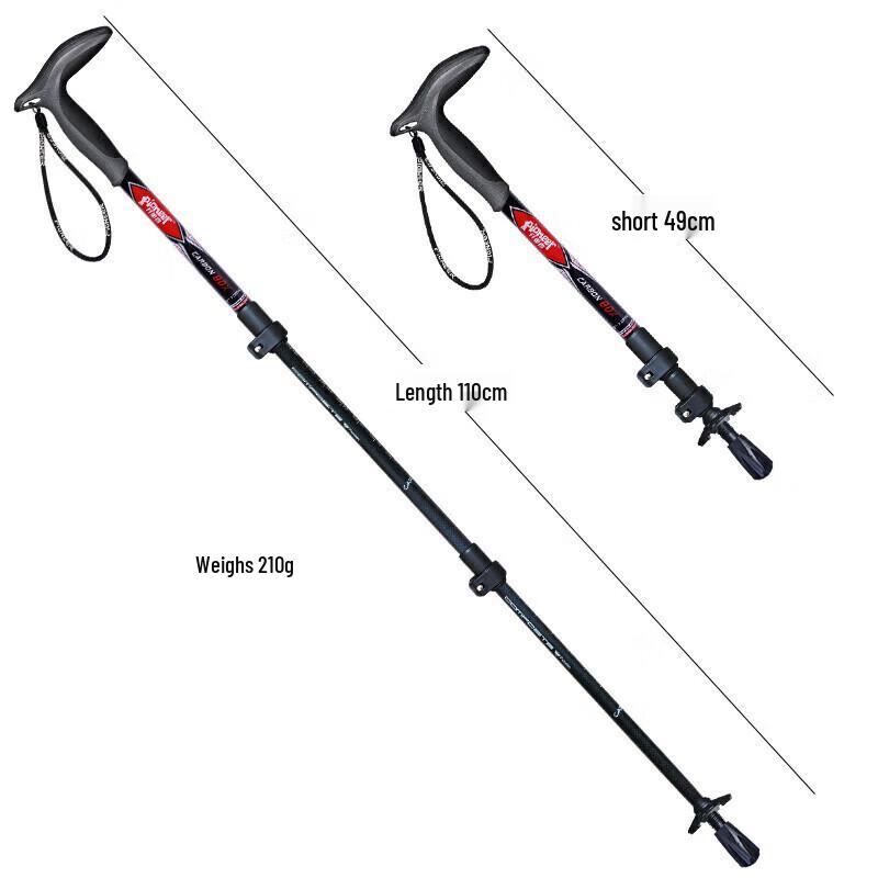 Pioneer Braveheart 2 Series Ultralight Carbon Fiber T-Handle Trekking Pole