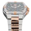 Versace Men's Sporty Tonneau Greca Watch (VESP00624) with Quartz Movement, Water Resistant, Sapphire Crystal, Silver/Pink Gold Dial, and Stainless Ste