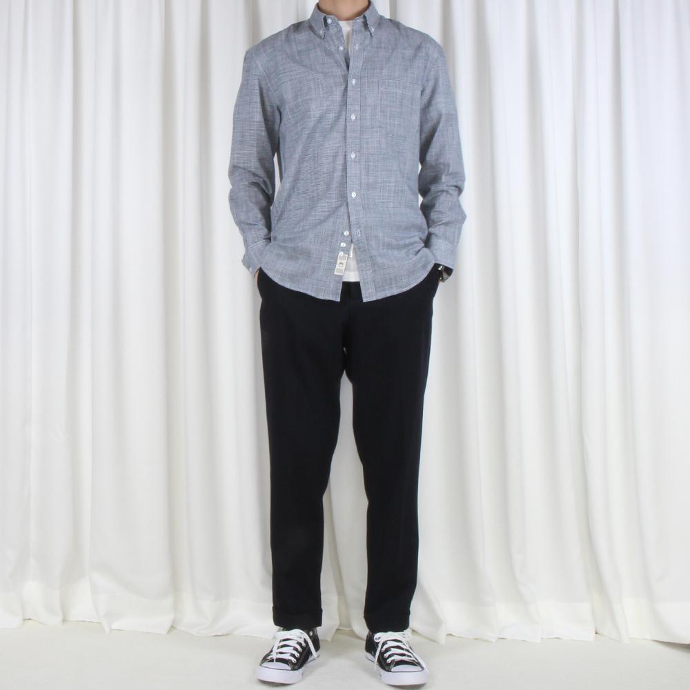The Shirt Studio Navy Small Check Button-Down Shirt 120