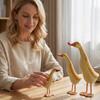 Wooden Carved Figurines Set (small, Medium, And Large) - Mediterranean Desktop Decoration, Suitable For Display In Model Or Tabletops.