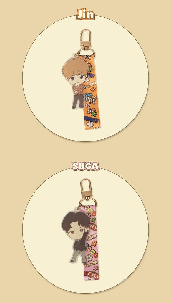 ROYCHE TinyTAN Acrylic Strap Key Ring (JIN) TinyTAN-KRA-D-JIN