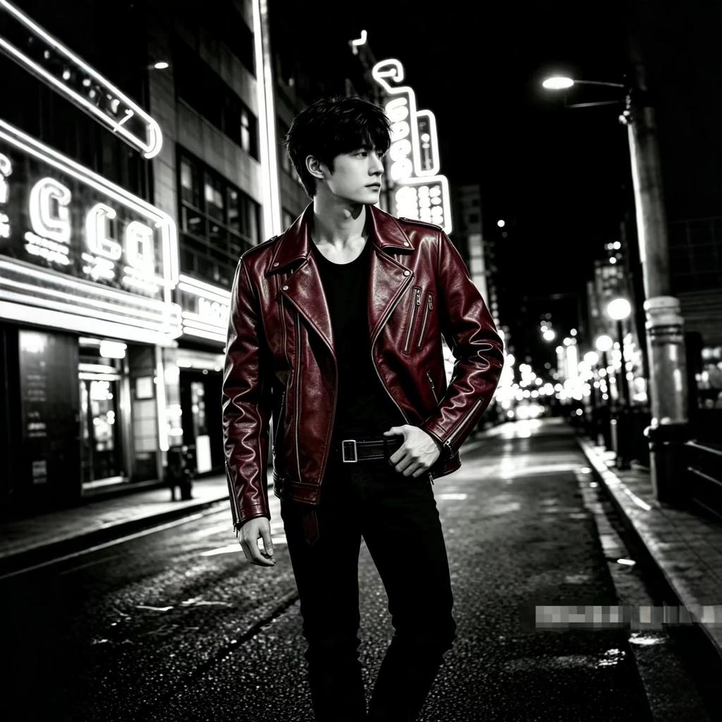 Leather jacket men's jacket leather jacket couple clothing spring and autumn American trend ruffian handsome loose large size motorcycle clothing