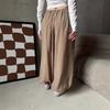 Womens High-Waisted Wide-Leg Lantern Pants Loose Fit Casual Trousers Korean Style Comfortable Knit Bottoms