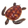 Turtle Wall Decor Vivid Lifelike Rust Proof Metal Sea Animal Statue Decoration for Party Patio Home Aquarium Red