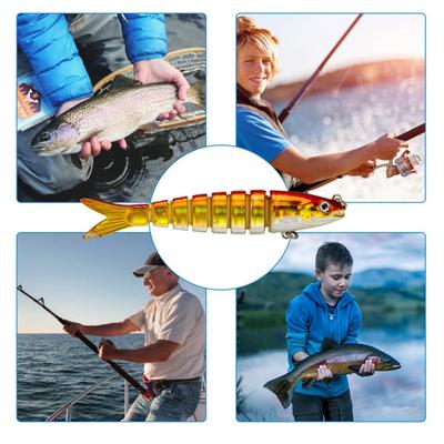 9CM/7g Fish Bait Multi-section Realistic Sharp Hook Sinking Wobblers Fishing Lures Jointed Crankbait Swimbait Hard Fishing Tackling Artificial Bait