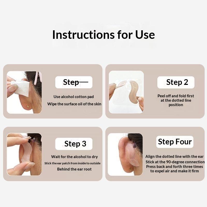 2 6 12 18 30 PCS S-shaped Silicone Ear Sticker Patch for Correcting Protruding Ear with Skin Friendly Material