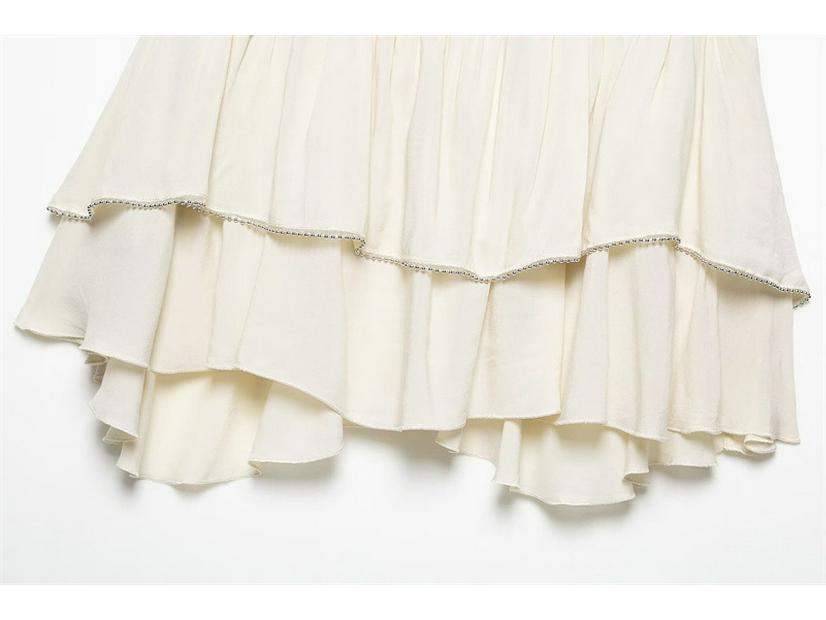 TAOP&ZA Women's Summer Fashion Ruffle Hem Skirt
