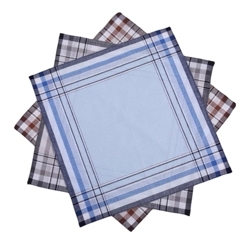 

6 шт. стилей 40X40 см Чистый Хлопок Мужской Клетчатый Носовой Платок Пот Карманный Платок Светлая Серия Носовой Платок Отличные Подарки