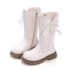 Girls boots 2025 winter new children's boots Girls older Martin boots super fire two cotton velvet high leather boots