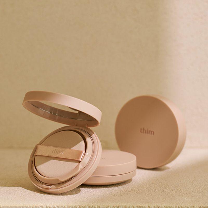 THIM BEAUTY THIM Leuchtende Haut Cushion Set [Inhalt: Hauptprodukt 15g (1 eingebauter Puderquaste) + Nachfüllung 15g (1 eingebauter Puderquaste)]