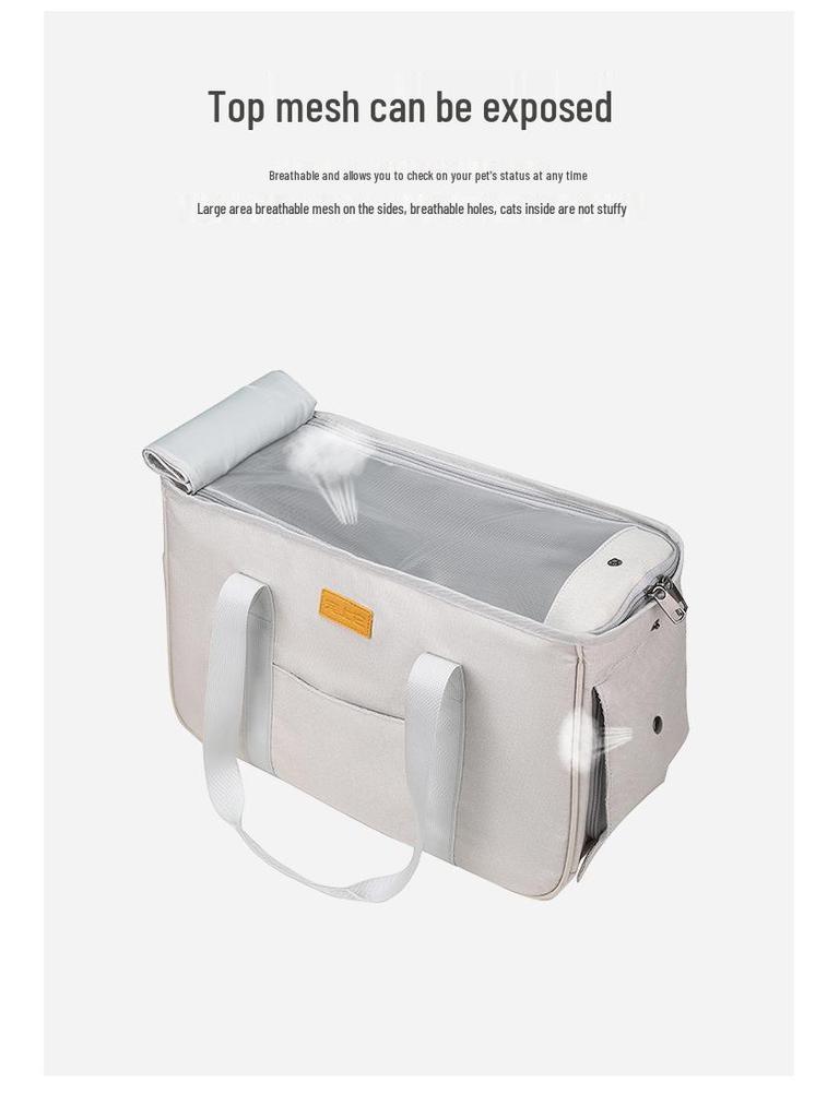 Breathable Foldable Cat Handbag – Portable Oxford Cloth Pet Carrier