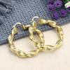 CAOSHI Übertrieben Spezielles Design Creolen für Damen Wunderschöner Schmuck in Goldfarbe Metallische Hochzeitsfeier Accessoires