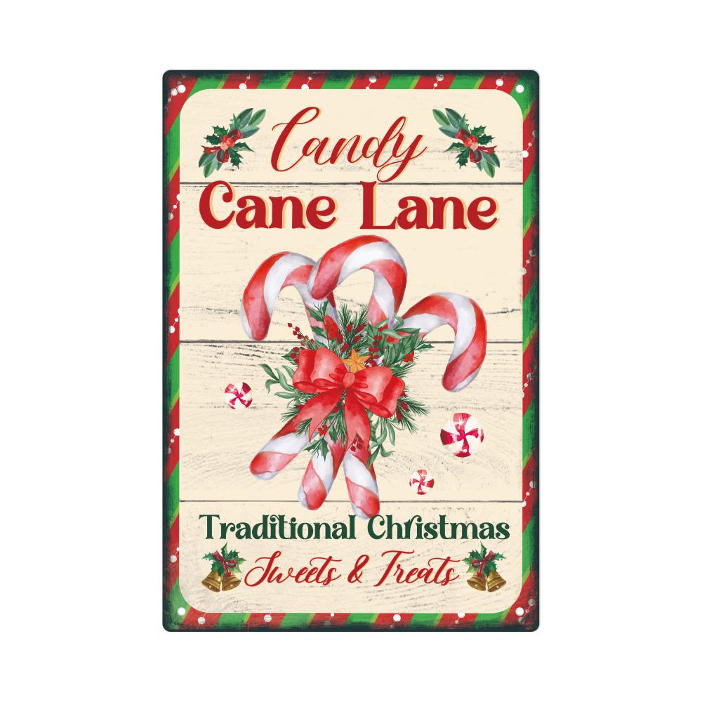 Putuo Decor pc Vintage Metal Tin Sign Hot Cocoa Welcome to the North Pole Santa Stop for Xmas Party Christmas Gift
