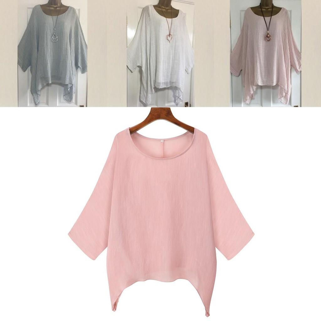 Plus Size Women's Soft And Comfortable Summer T-shirt Kaftan Blouse For Casual Wear