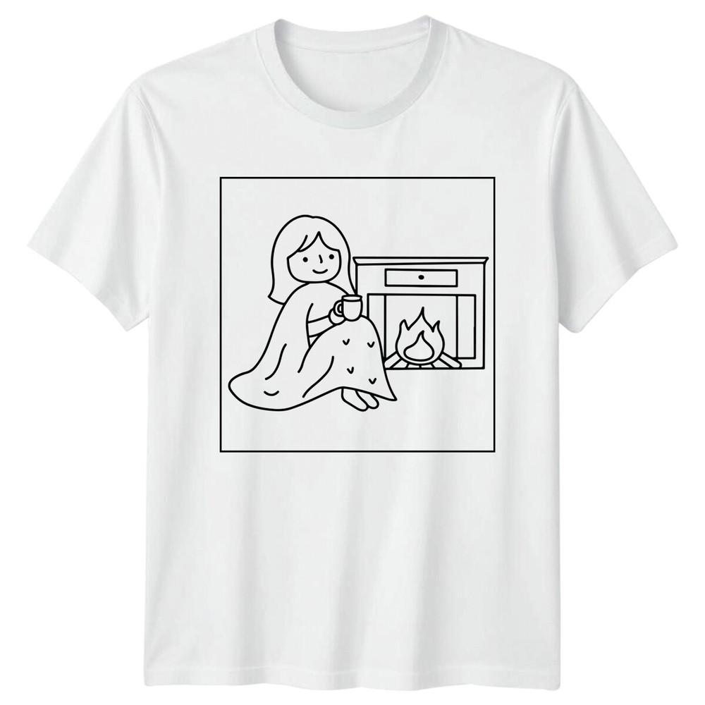 Unisex By Fireplace Hobbies Unisexs TShirt Ladies Tee Relaxing Graphic Top S