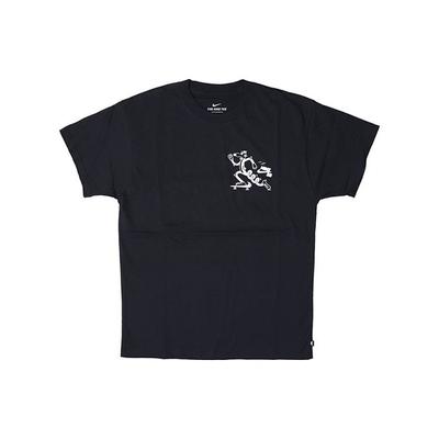 Camiseta de Manga Curta SB Skateboard Com Estampa Divertida Tops Masculinos Preto CW5407-010