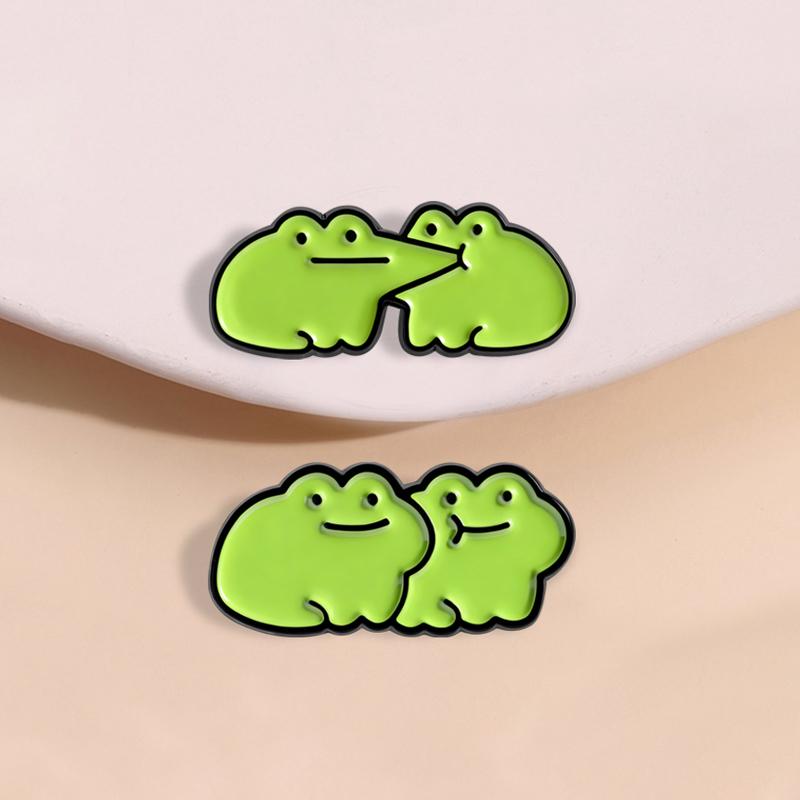 Cartoon Frogs Enamel Pins Funny Lovely Animal Brooches Lapel Backpack Badge Fashion Jewelry Accessories Gift for Friends