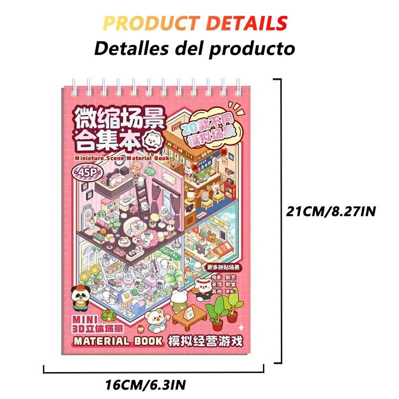 20Pcs 20in1 3D Landscape Sticker Collection Book Album Cartoon Scene DIY Toy Game Festival Birthday Gift for Kid Girl Child