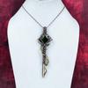 Green Fire Labradorite Pendant Copper Wire Wrapped Pendant Handmade Dainty Jewelry Gemstone Key Pendant Copper Wire Jewelry Engagement Gifts