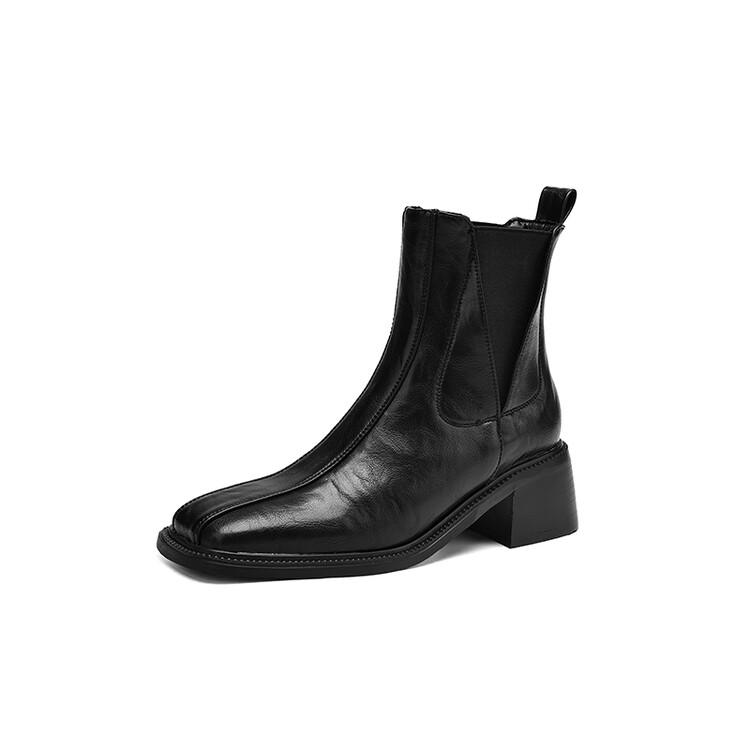 Fashion New Autumn Winter Women Boots Fashion Square Toe Chelsea Boots for Women Short Boots Shoes Chunky Heel Botines Mujer High Heels