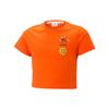 Рослинний круглий виріз Пуловер Короткий рукав Футболка Дитячі Топи Помаранчевий 620512-23