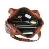Women Vintage Soft Leather Tote Shoulder Bag Large Capacity Casual Daily Handbag with Detachable Wide Crossbody Strap Multi Pockets Commute Shopping