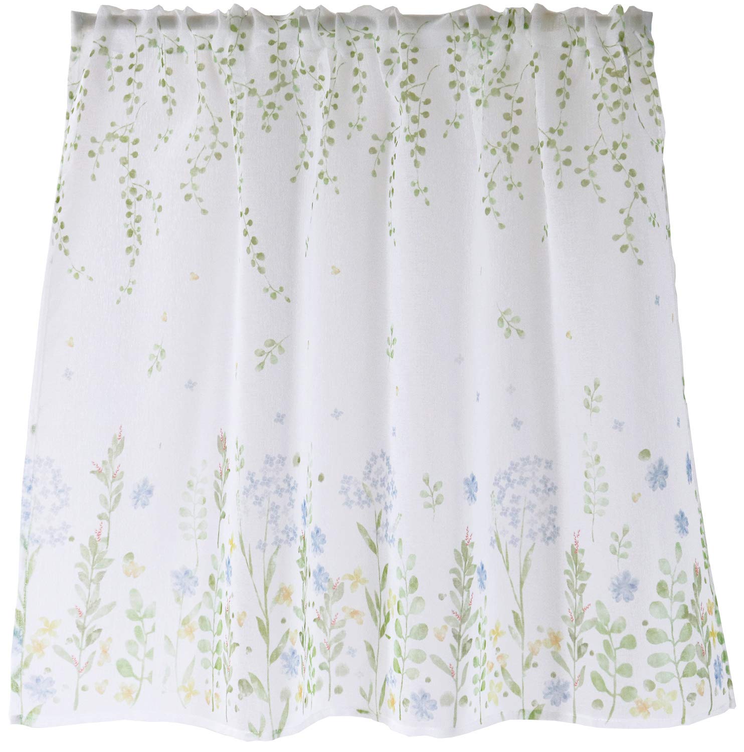 

Ткань для солнечного дня Botanical Flower Cafe шириной 100 см х длиной 70 см Занавеска, (синий) синий