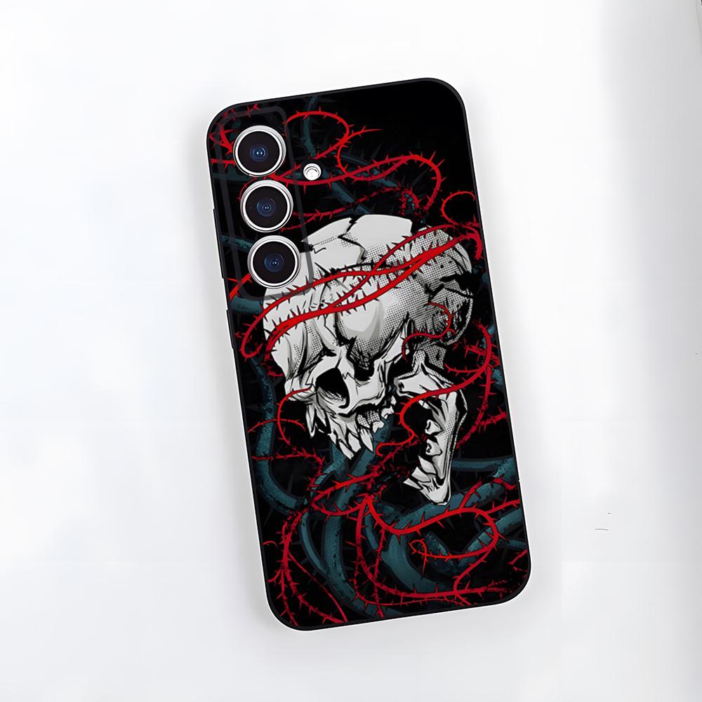 Skull Horror Patterns Phone Case For Samsung A25 A13 A33 5G A54 A36 A35 A56 A52 A14 Shockproof Soft Cover