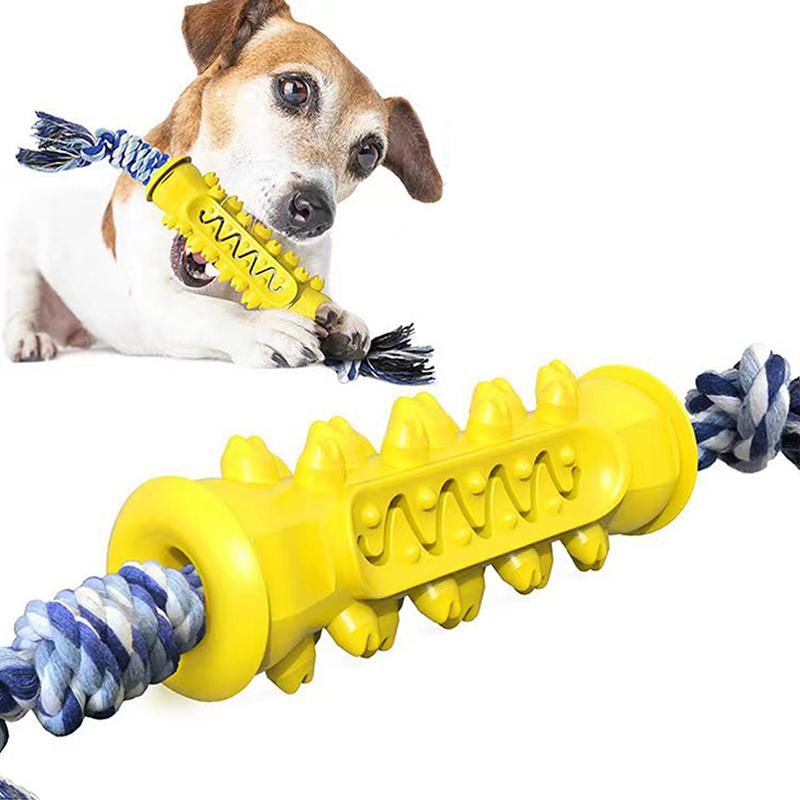 1*Rubber Dog Molar Toothbrush Toys Chew Cleaning Teeth Safe Puppy Dental Care Soft Pet Cleaning Toy Supplies Pet Accessories 1PC