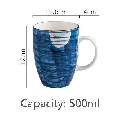 500 ML Japanese Style Ceramic Mug Creative Simple Breakfast Coffee Cup Home Men And Women Tea Gift Cup