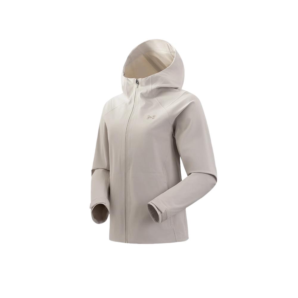 Under Armour Comfortable Soft Skin-Friendly Fashion Solid Color Jacket Women jackets Milky-White 15127223-0111