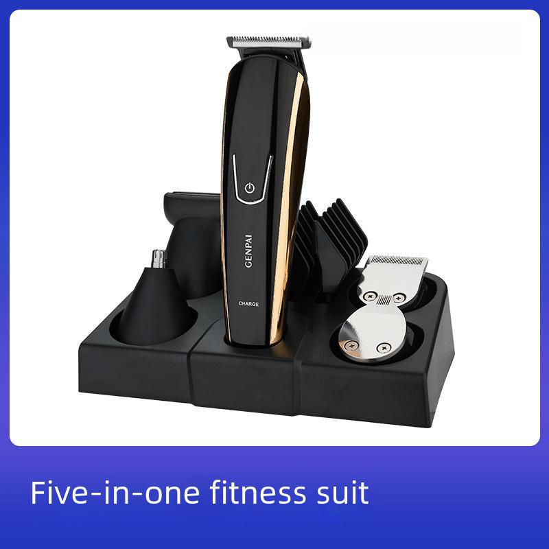 Uzlādējams daudzfunkcionāls matu griešanas mašīnīšu komplekts - 5-in-1 elektriskais kopšanas komplekts