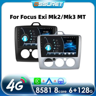 Rádio de Carro Android13 para Ford Focus 2 3 Mk2 Mk3 2004-2011 Reprodutor de Vídeo Multimídia Navegação Tela Inteligente GPS 2Din Carplay 4G Auto Estéreo