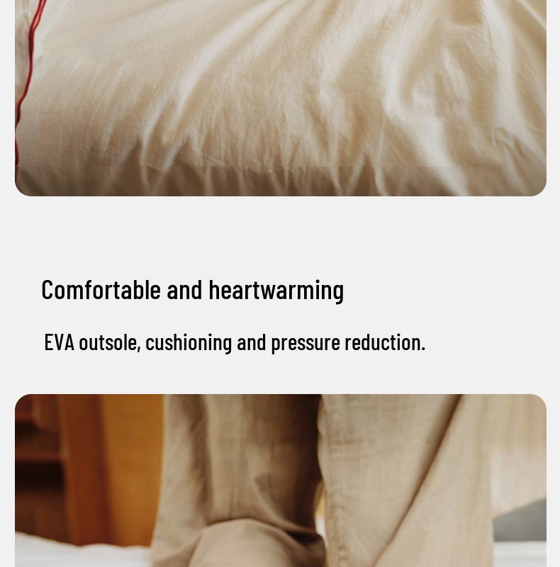 Women's Winter Indoor Cozy Plush Non-Slip Cotton Slippers with Unique Step-on-Feel