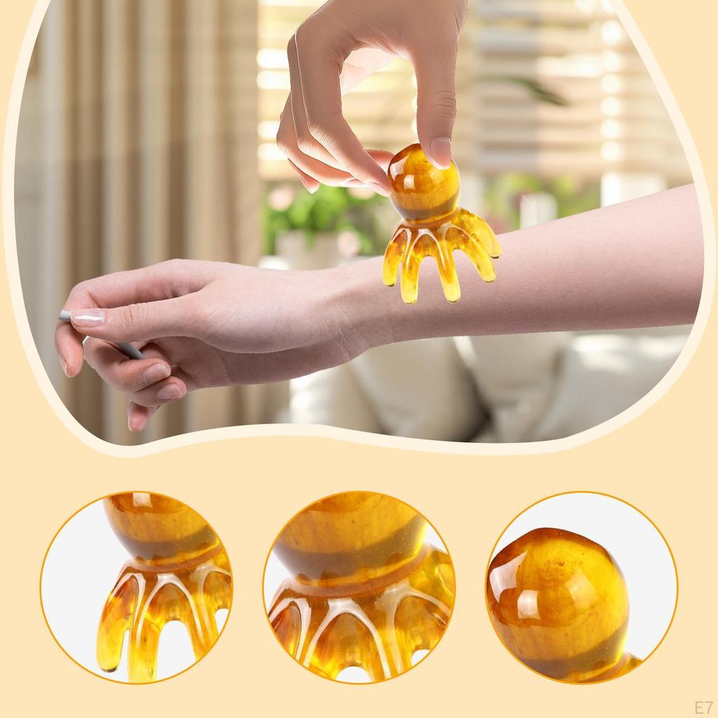 Massage Comb Head Scalp Compact with Handle Portable Meridians Tool Point for Grooming