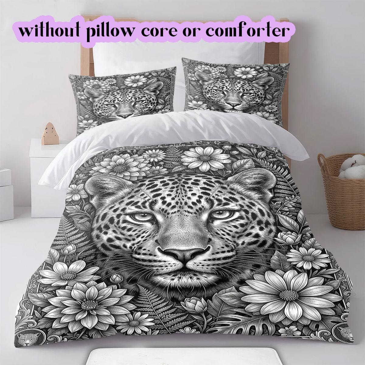 

Black white animals Pattern Bedding,Quilt Set Quilt Cover Pillowcase Home Birthday Gift (1*duvet cover+2*pillowcase,without core) 135x200cm