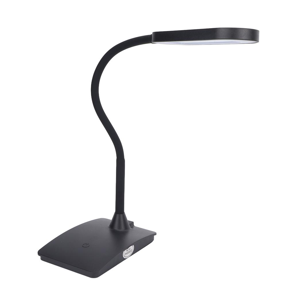 LED Desk Lamp Home Salon Office Beauty Tattoo Microblading Flexible Adjustable Dimmable Table Lamp (Black)