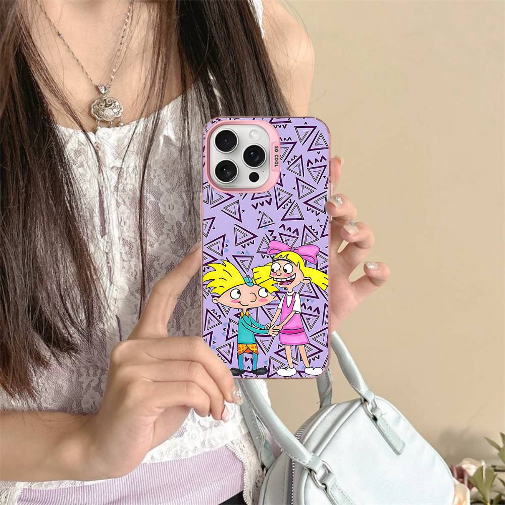 Hey A_Arnolds Cartoon Phone Cases For IPhone 17 16e 15 14 13 12 11 Plus Pro Max ProMax Colorful Covers