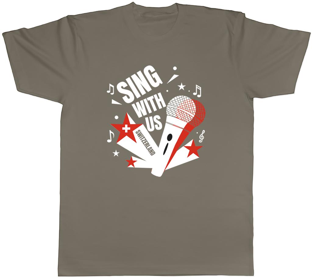 Switzerland Music Sing with Us Note Karaoke Unisexs TShirt Tee Gift Top