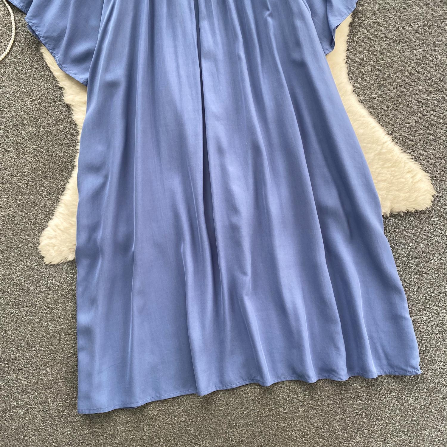 Женские платья Новое поступление V-образный вырез вышитый воланами край длинный — фото 19