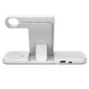15W faltbares 4-in-1-Dual-Seat-QI-Wireless-Ladegerät für iPhone Samsung Schnellladestation für Apple Watch Airpods Pro